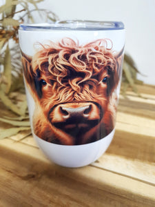 Highlander Cow Mini Travel Cup