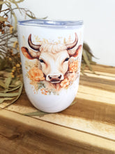 Load image into Gallery viewer, Cow with Flowers Mini Travel Cup 
