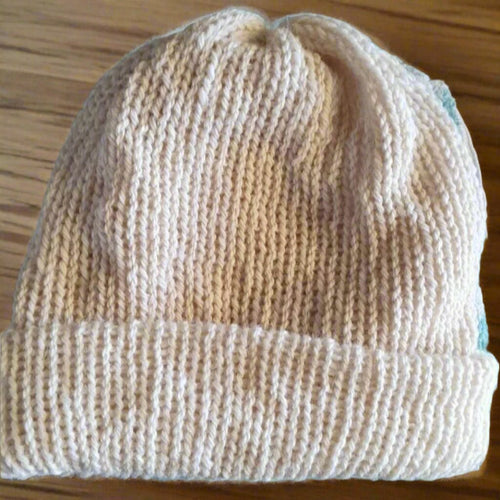 Beige Alpaca Wool Beanie