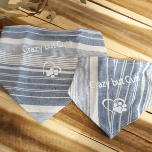 Pet Bandana Blue and White