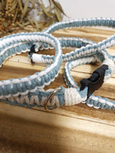 Load image into Gallery viewer, Pet Collar in Duck Blue and Cream Colours
