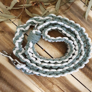 Eucalyptus and Cream Leash