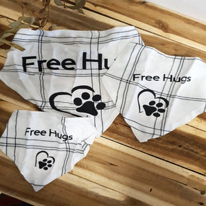 Free Hugs White Checker Bandans